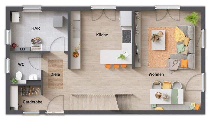 Grundriss-Einfamilienhaus-Aura-125-Erdgeschoss-Grundrissvariante-mit-Keller