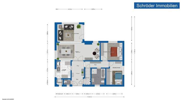 Grundriss Erdgeschoss - Maße können abweichen