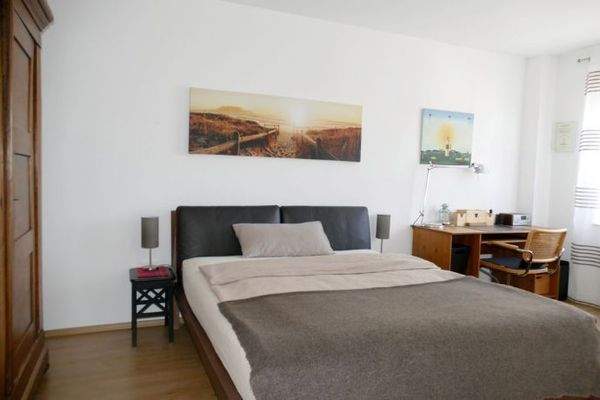 Blick ins Schlafzimmer