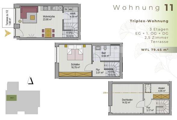 Grundriss Wohnung 11 