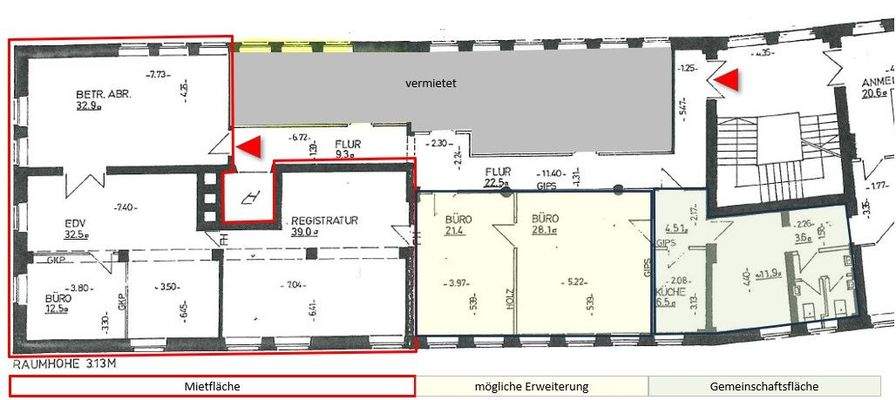 Grundriss 1. OG West