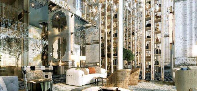 Vier-stöckige Lobby