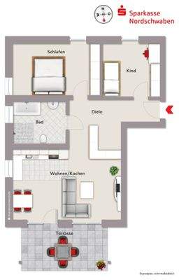 Grundriss EG Wohnung 1