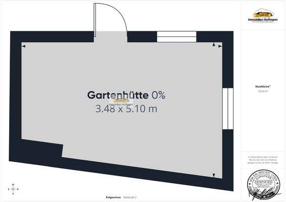 Grundriss Gartenhütte