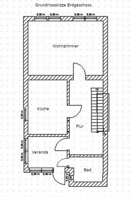 Grundrissskizze Erdgeschoss