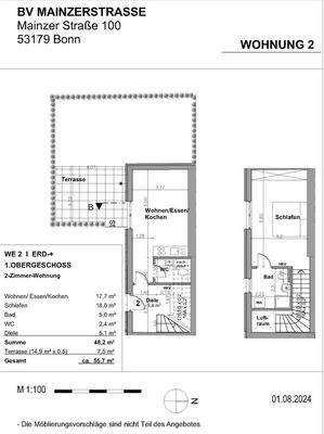Grundriss Maisonette ohne Gewähr