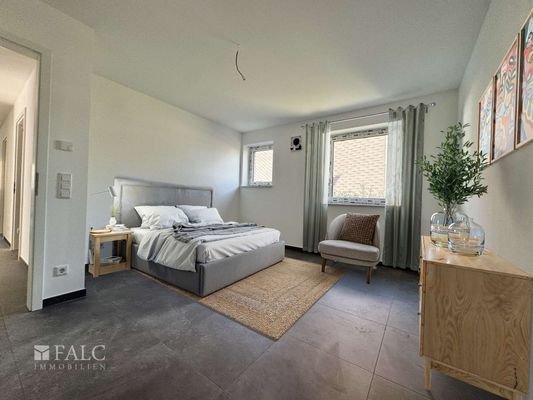 Schlafzimmer möbiliert