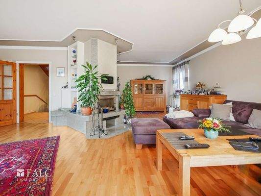 Wohnbereich mit Kamin