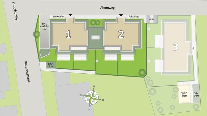 Langenfeld - Ahornweg - Lageplan