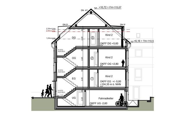 Schnitt A Mehrfamilienhaus