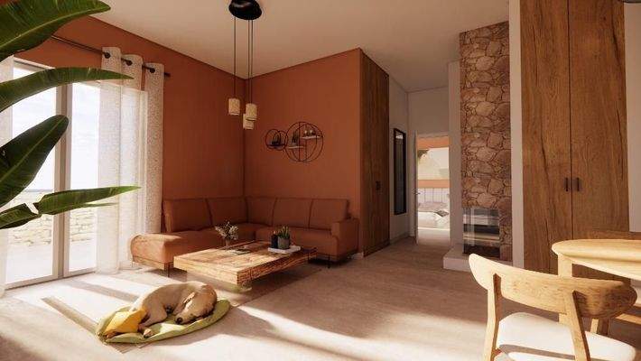 Kreta - 8-Villen- Projekt in Kirianna bei Rethymno: Freistehende Villa