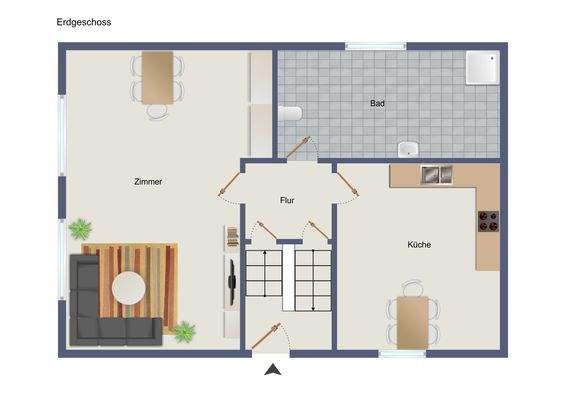 Grundriss Vorderhaus Erdgeschoss