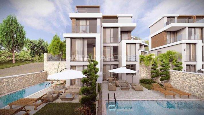 House with Pool in a Sea-View Complex in Antalya Kalkan
