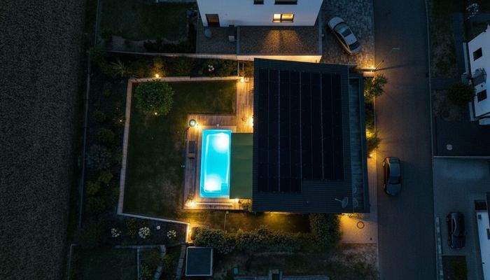 Vogelperspektive Nacht