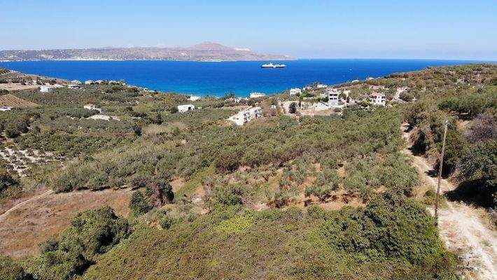 Kreta, Kera: Grundstücke mit Meer- und Bergblick nahe Kalyves zu verkaufen