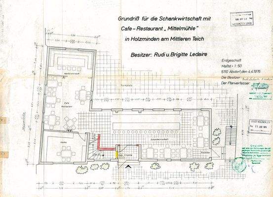 Grundriss Schankwirtschaft 1975
