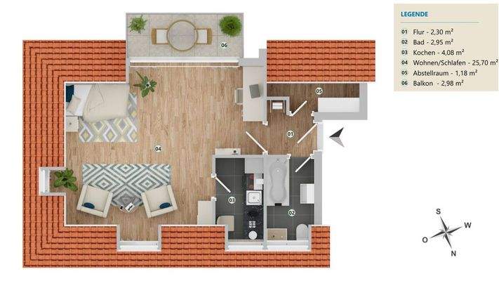 Grundriss Wohneinheit