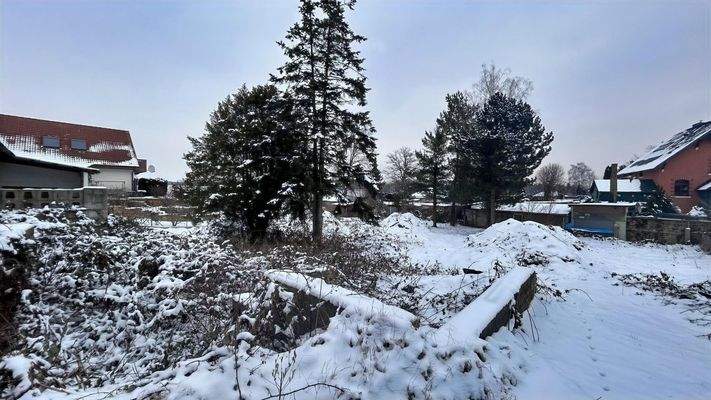 Grundstück im Winter