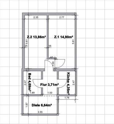 Grundriss 1.OG Mitte