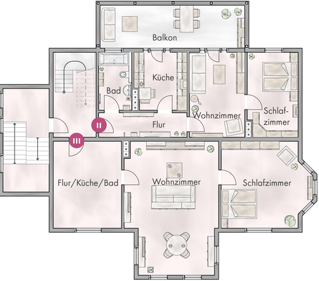 Grundriss Obergeschoss I