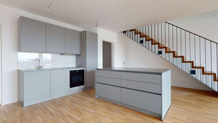 Küche mit Einbauküche