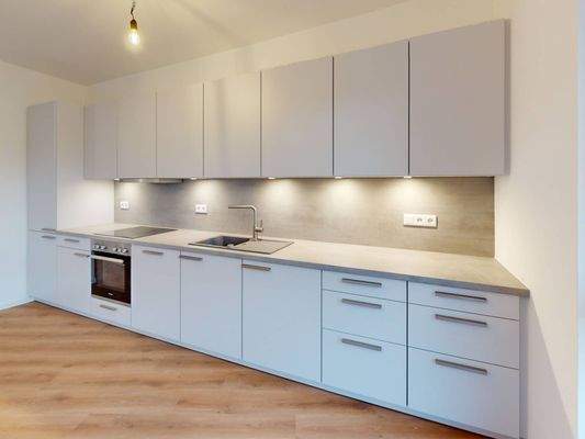 Voll ausgestattete Einbauküche