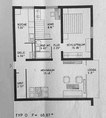 Grundriss der Wohnung