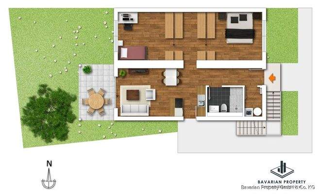 Wohnung 1 (Gestaltungsbeispiel)