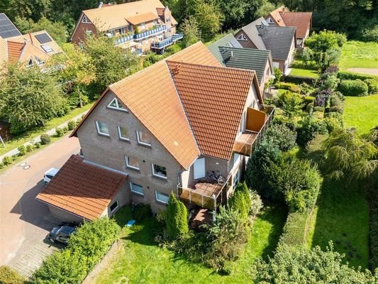 Luftbild mit Balkon Südwest