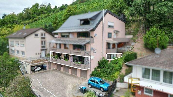 Luftbildaufnahme markiert