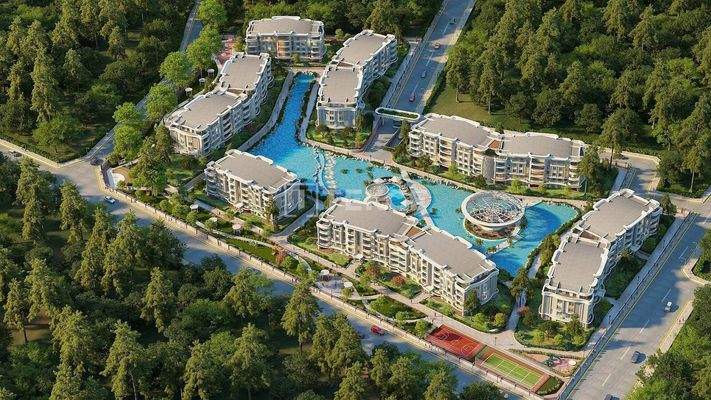 Apartments in a Complex with a Landscaped Garden in Kocaeli