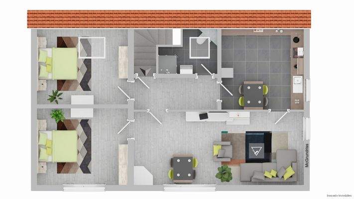 Grundriss Wohnung 2 im 2.OG