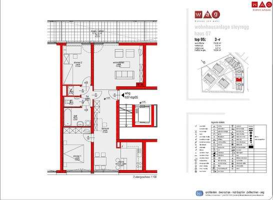 Wohnungsplan 02.OG, Tür 005