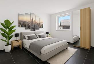 1,5-Zimmer-Wohnung | Schlafzimmer | virtuelle Darstellung