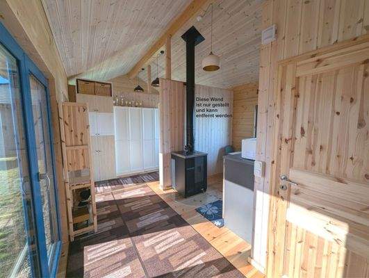 Blick in den offenen Wohnbereich 