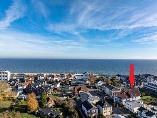 Blick zur Ostsee, Lage der Appartementanlage