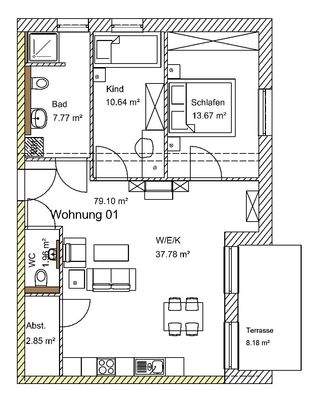 Grundriss Wohnung 01