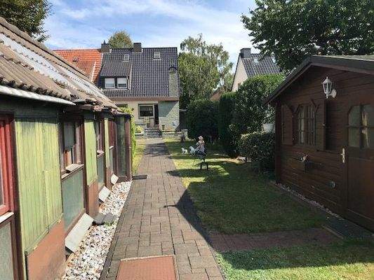 das Gartenhaus und der Taubenschlag