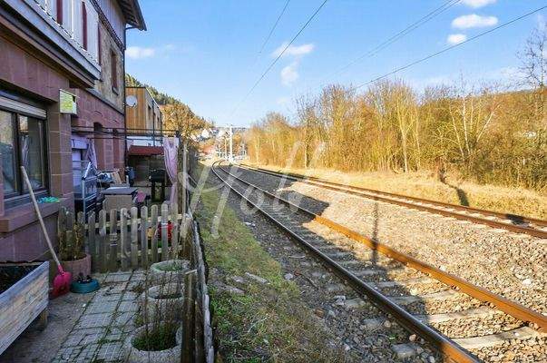 Bahngleise in dem Haus