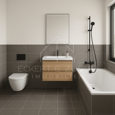 Badezimmer Wanne visualisiert