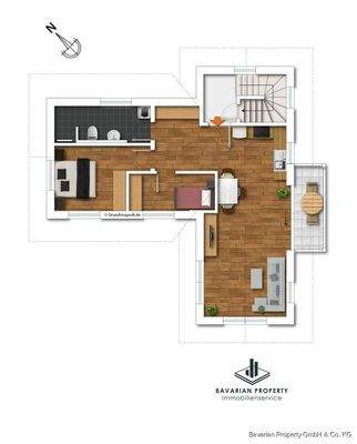 Grundriss 1. Obergeschoss (Gestaltungsbeispiel)