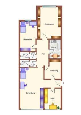 Erdgeschoss mit Mustermöblierung