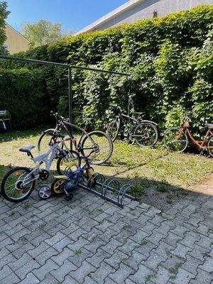 Hinterhof-Fahrradplatz