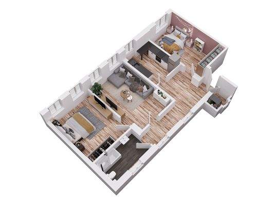 3D Plan - mitte 1. OG links