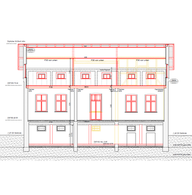 Schnitt - Plan aus Bauantrag U