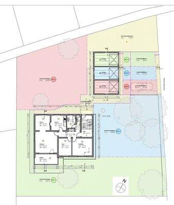 Gartenanteile (Blau zum DG)