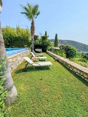 Detached Sea-View House with Private Beach in Kalkan Antalya