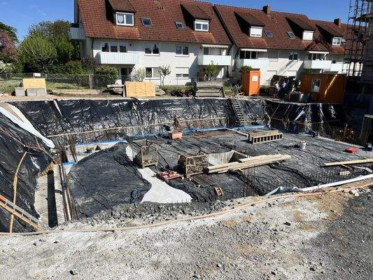 Keller Haus 1 - Bautenstand Ende April 2025