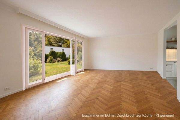 Esszimmer EG mit Durchbruch zur Küche - KI generiert