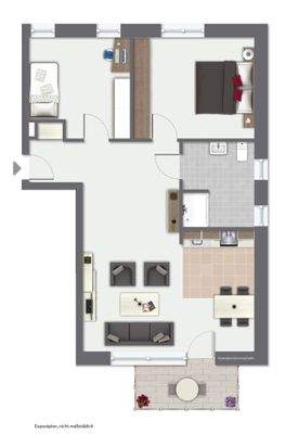 Grundriss WE 1 nicht maßstabsgerecht